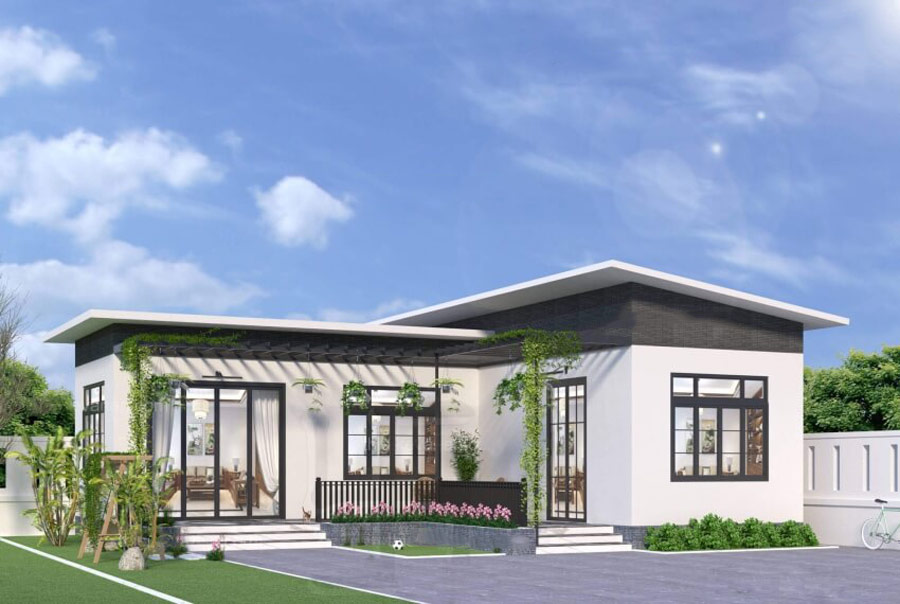 Nhà cấp 4 chữ L 1